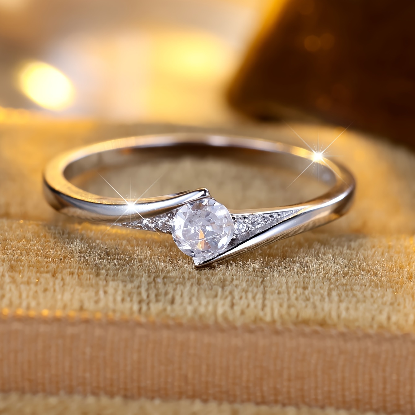 S925 Sterling Silver CZ Ring in Gift Box